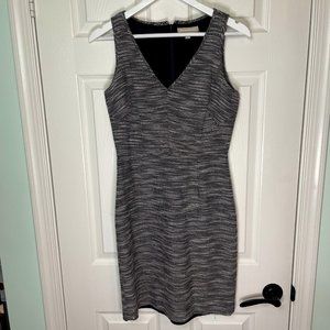 Banana Republic Women’s Woven Tweed Sheath Dress V-neck with Slit